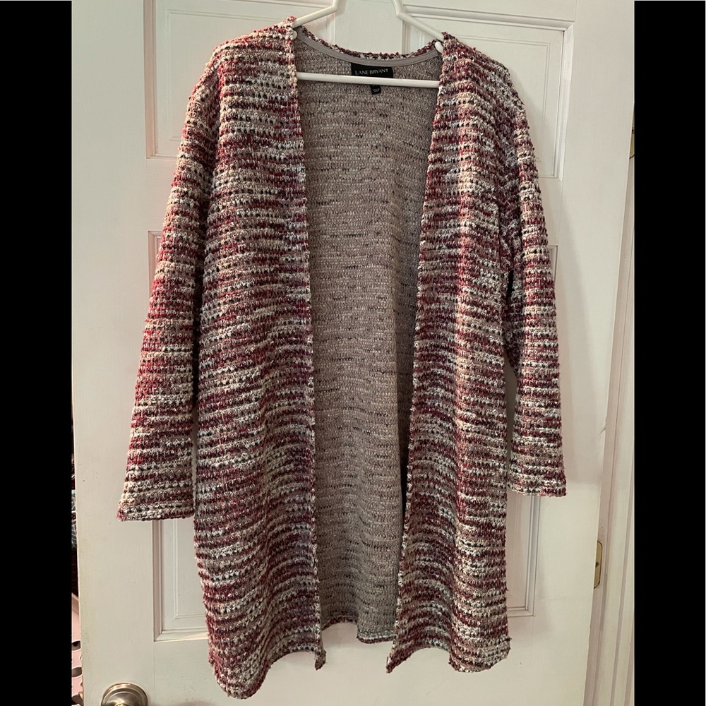 Lane Bryant open duster cardigan size 14/16.  Great for Valentines Day 💗